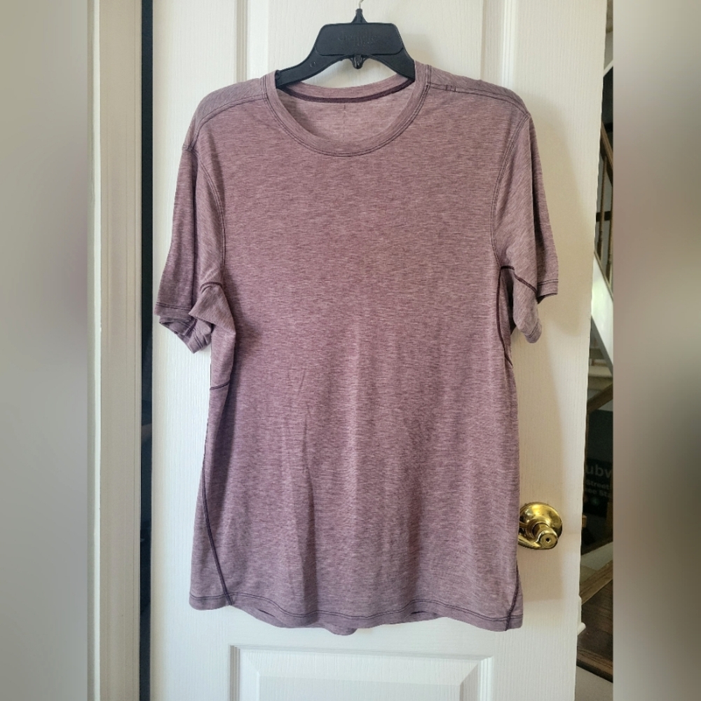 Lululemon Men's Fresh Move Short Sleeve T-Shirt Heather Muted Mauve Size Small